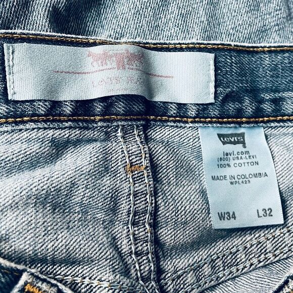 Levi’s Original Fit Straight Leg Button Fly Jeans Blue Size 34x32 - Picture 3 of 6